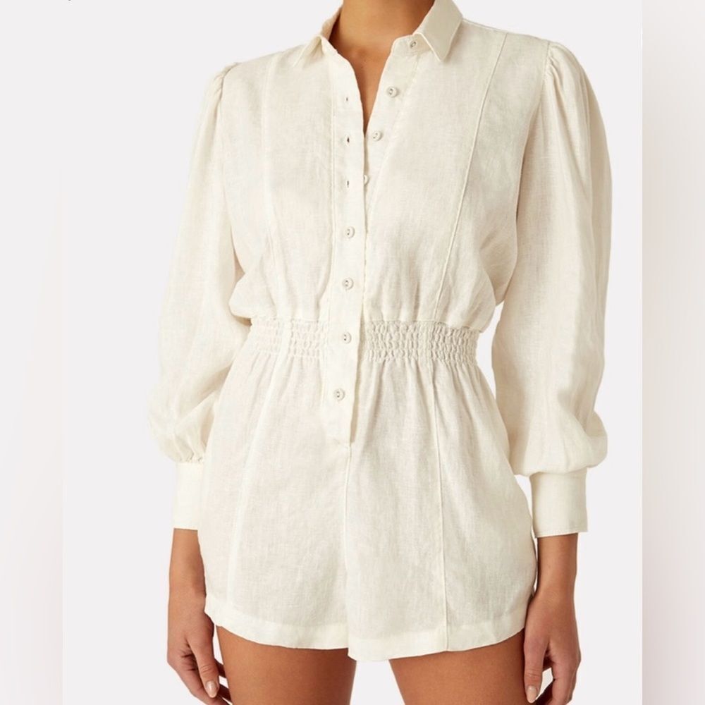 WeWoreWhat Linen Blend Romper